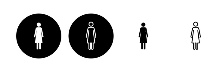 Female icon set. woman icon vector