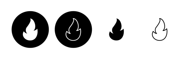 Fire icon set. fire vector icon