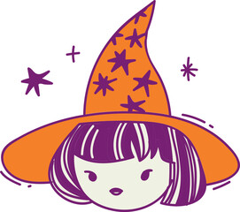 Girl in a witch hat