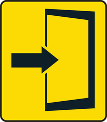 Exit sign arrow vector
