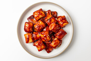 Rice Cake Stick Tteokbokki on white background