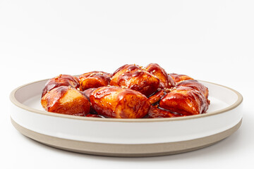 Rice Cake Stick Tteokbokki on white background