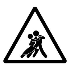 Tango Dance Area Symbol Sign, Vector Illustration, Isolate On White Background Label. EPS10