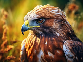 Fototapeta premium Hawk in its Natural Habitat, Wildlife Photography, Generative AI
