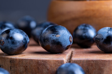 Blue grapes grown in a home vineyard