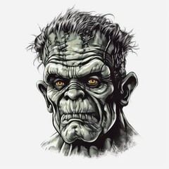 Frankensteins monster realistic illustration - Generative AI.