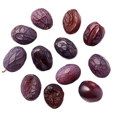 Dried Plums isolated on transparent background. Generative AI