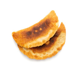 Cheburek Isolated, Homemade Fried Meat Pie, Stuffed Tatar Chiburekki, Traditional Empanada