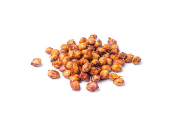Cherry Stones Isolated, Cherry Core Pile Closeup, Sweet Fruit Kernels, Cherries Pits, Dry Prunus Avium Small Seeds, Stone Fruit Pits on White Background