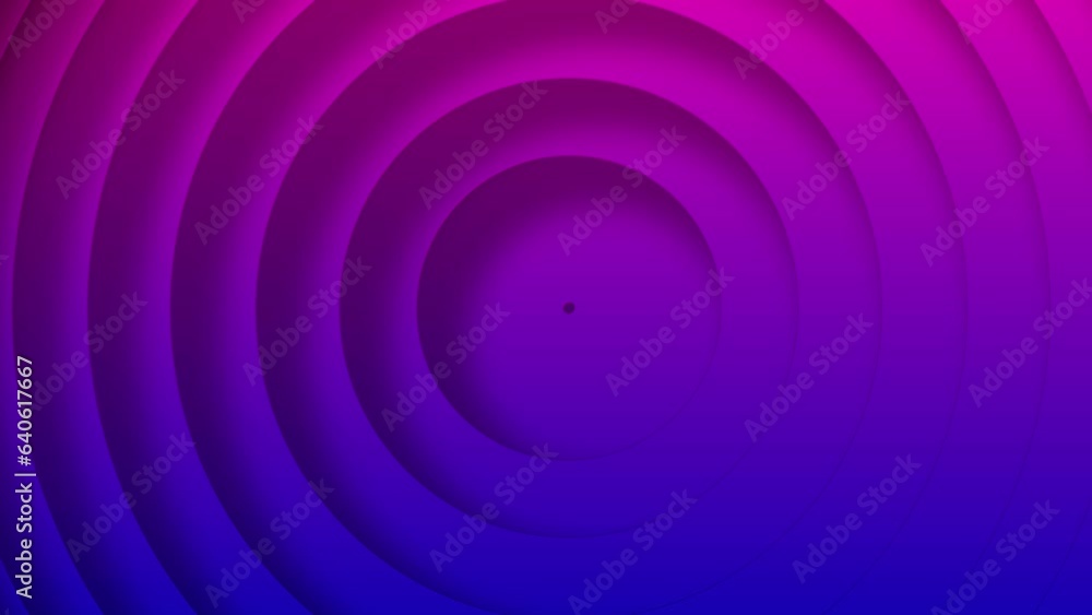 Poster dynamic colored circles increase on the screen. 4k animation for your project.
