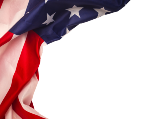 Part of the American flag is on a transparent background.