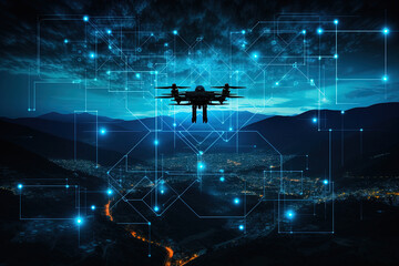 Future data by capturing drone images at night that collect information