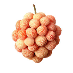 Dried Lychee isolated on transparent background. Generative AI