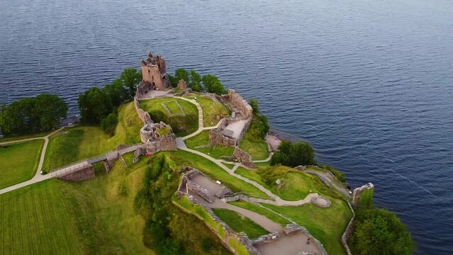Urquhart Castle - Scotland - Orbiting the castle near Loch Ness