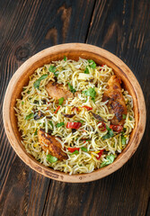 Bowl of biryani