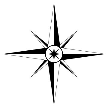 recommend clip art: Wind rose or Compass rose vector with eight directions.
                    Marine, nautical or trekking navigation symbol or for including in a map.
                    Isolated background.