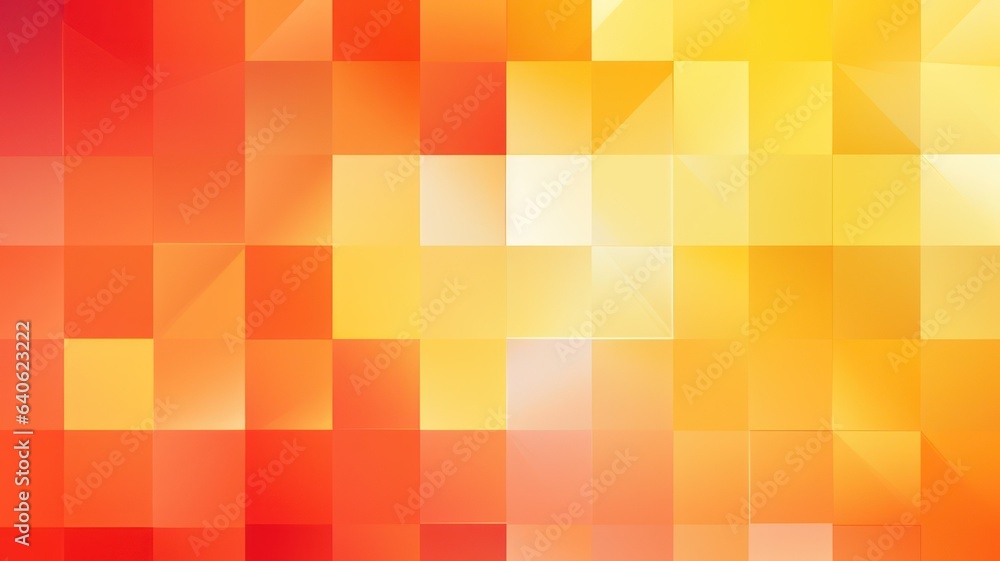 Poster yellow orange red abstract background for design. geometric shapes created with generative ai