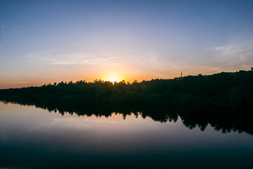 Obraz premium Egypt Summer Travel Cruise Ship Elegance: Navigating the Peaceful Nile