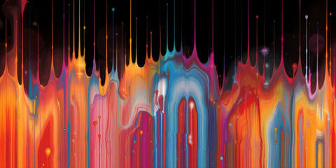 Equaliser sound wave meets vivid dripping paint. A visual symphony