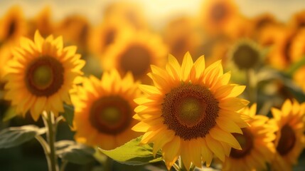 Fototapeta premium field of sunflowers