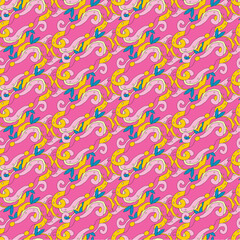 Jungle doodle (vector pattern).Can be printed on any material: package, merch, fabric, home.