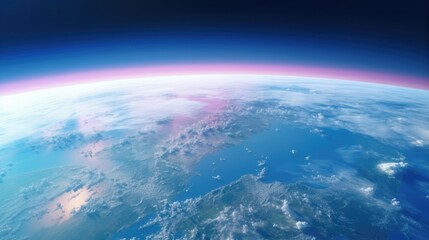 Fototapeta premium Beautiful view of the planet Earth from space. 3d illustration. 