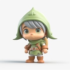 Stylized fantasy cute game character design