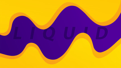 Abstract yummy background with curved shapes. Flowing honey. Bright fluid colors. Vibrant orange waves for creative graphic design. Vector illustration.