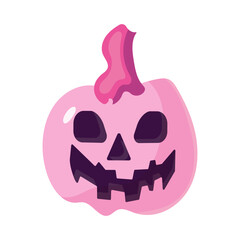 halloween pink pumpkin head