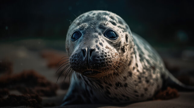 A young grey seal pup that's a total show-off, one with something of an outgoing personality, and who just seems to play to the camera.