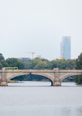 Naklejka premium Umberto bridge with skyscraper and Po river Turin