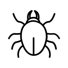 Black line icon for Dust mite