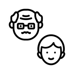 Naklejka premium Black line icon for Generation