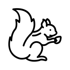 Black line icon for Squirrel