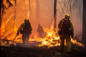 firefighters fighting wild fires