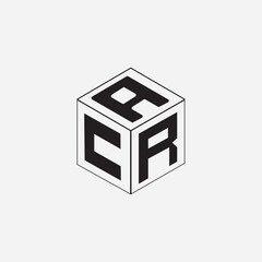 Cube letter logo design - obrazy, fototapety, plakaty