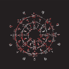 Circle bloody viking symbol