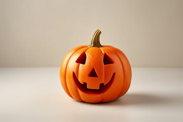 decoration orange holiday halloween pumpkin scarey isolated lantern smile background face. Generative AI.