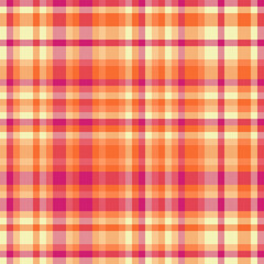 Seamless vector check of plaid pattern tartan with a background fabric textile texture.