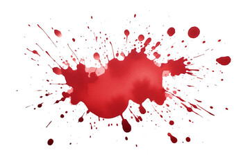 Dramatischer Blutroter Splatter: Realistische Darstellung auf Transparentem Hintergrund