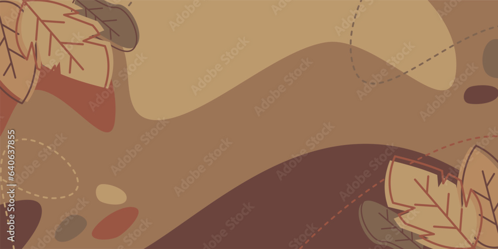 Fototapete autumn background with leaf icon. attractive colors with amazing patterns with empty space for text.