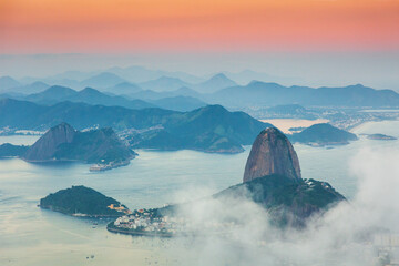 Sugar Loaf Mountain in Rio de Janeiro after sunset