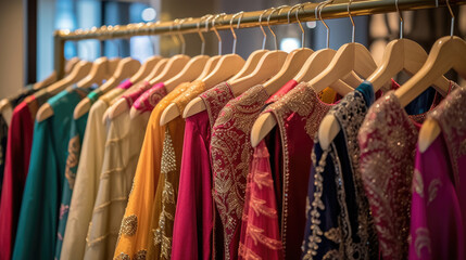 Women's Luxury Wear in Hangers a boutique