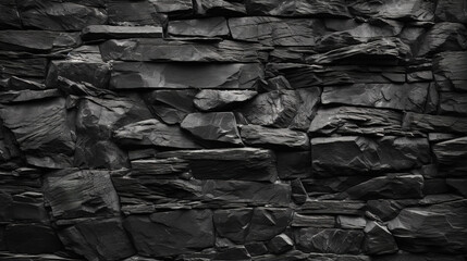 black stone texture background.Generative Ai