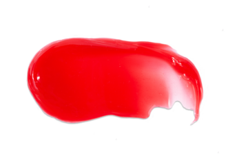 Lip gloss smear isolated on white. PNG with transparent background.