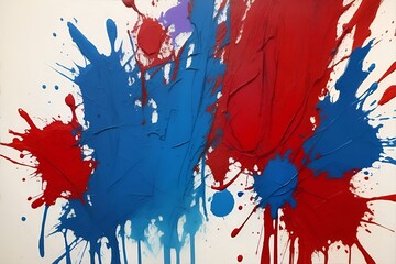 Abstract painting color splash. AI generated illustration