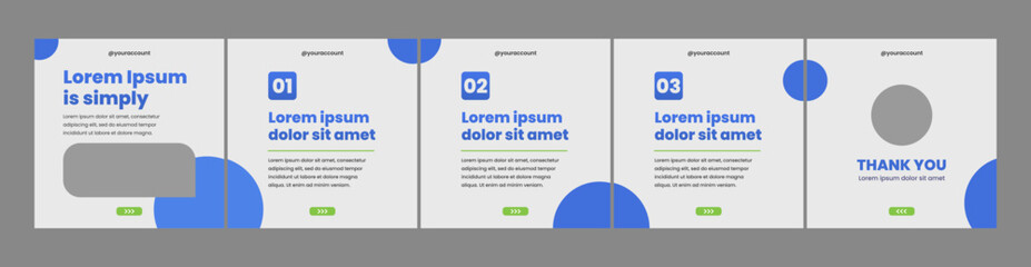 editable carousel slide template for social media post © Rozin