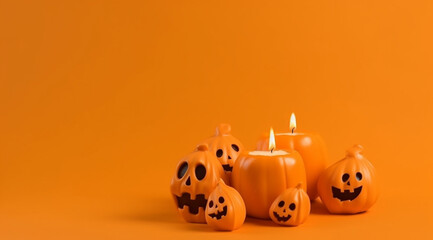 Holiday decorations for Halloween, created with Generative AI technology.