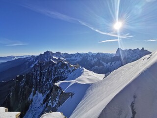 snow covered mountains