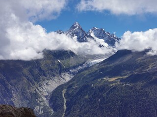 snow covered mountains